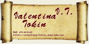 Valentina Tokin vizit kartica
